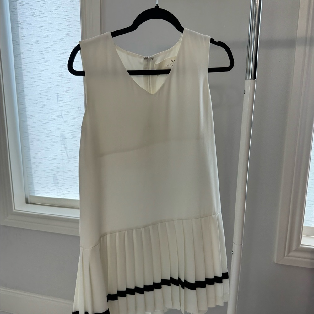 JOA white dress with pleats